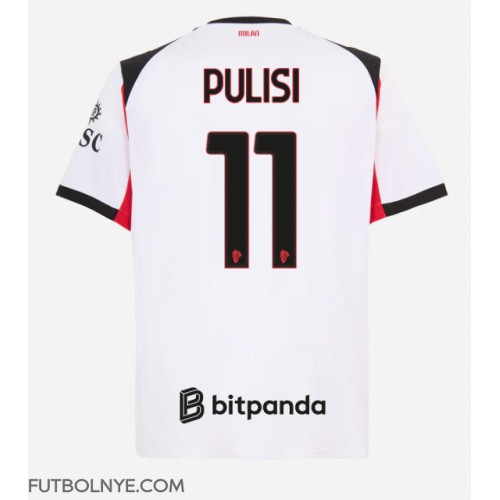 Camiseta AC Milan Christian Pulisic #11 Visitante Equipación 2025-26 manga corta